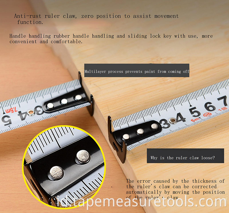 Pita pengukur nilon tahan aus pita pengukur yang dapat ditarik pita pengukur